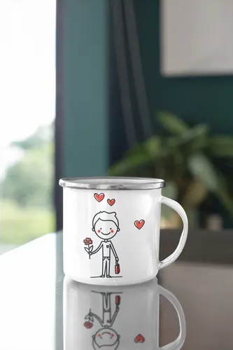 Taza Enlozada Parejas - Unidos En Amor Blanco Unidos En Amor