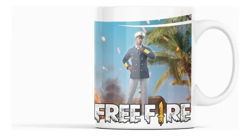 Taza Free Fire - Sobrevivientes Y Estrategias Blanco