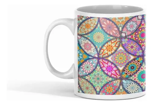 Taza Mandalas - Energía Visual En Transformación Blanco