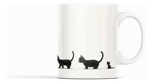 Taza Ilustraciones De Gatos Para El Día Del Padre Blanco