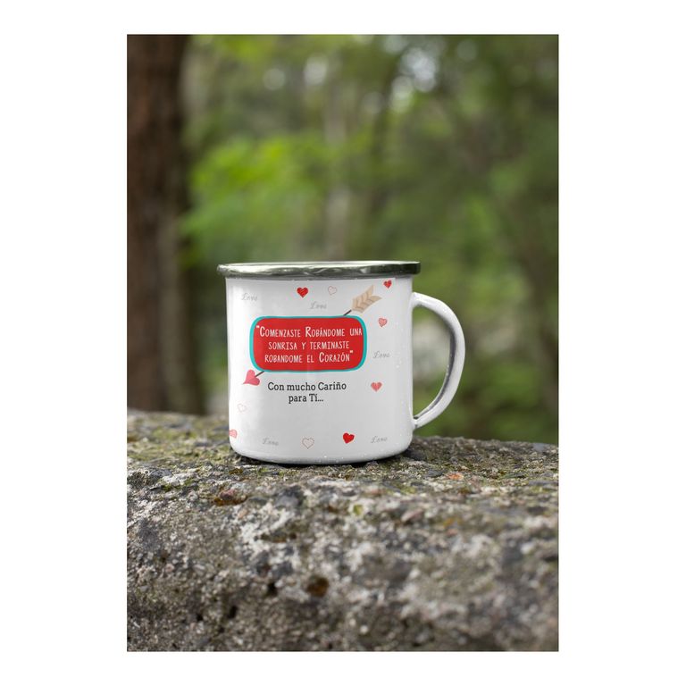 Taza Enlozada Novio Ideal - Sorbos de Amor