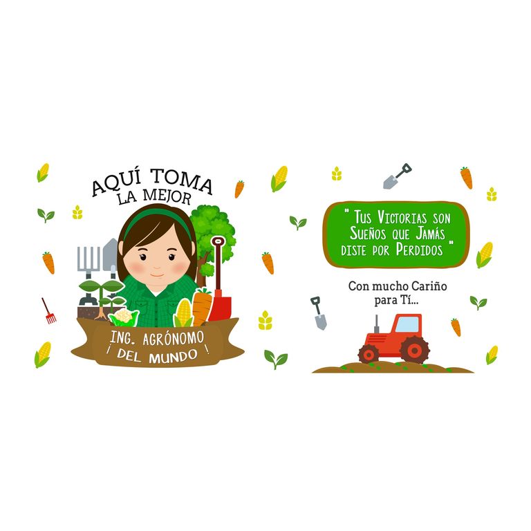 Taza Enlozada Entre Semillas y Café - Ing. Agrónomo M