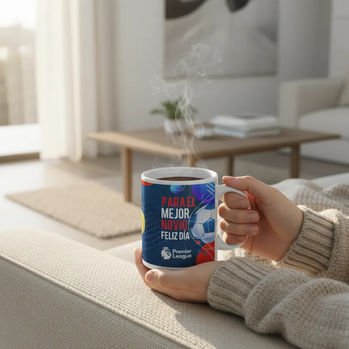 Taza Chelsea Regalo Ideal Para El Mejor Novio Futbolero Blanco