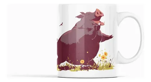 Taza Jabalíes Felices ¡día De Campo En El Bosque! Blanco