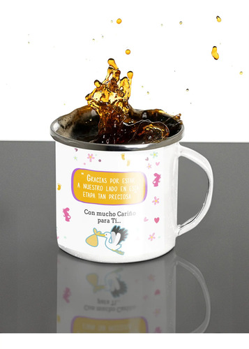 Taza Enlozada Matrona - Vidas Nuevas Y Viejos Cafés Blanco Profesiones Matrona