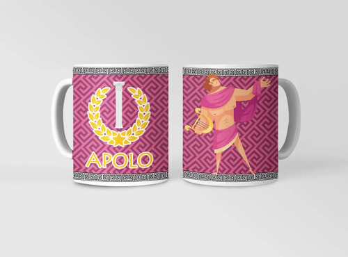 Taza Apolo - Dios Del Sol Y Las Artes Mitología Griega Blanco