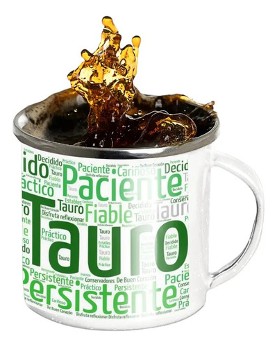 Taza Enlozada Tauro - Lealtad Terrenal Blanco