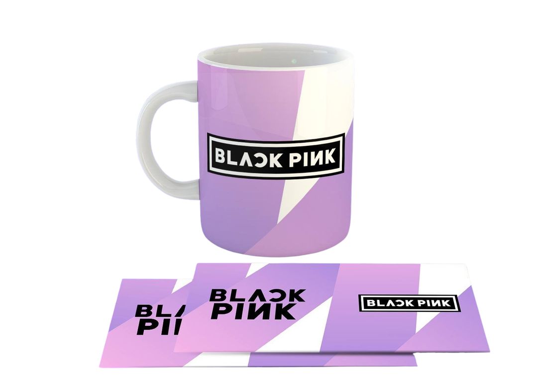 Taza Ceramica 11oz K-Pop Insp Blackpink Lila Geo