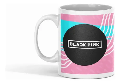 Taza Black Pink Rose Blanco