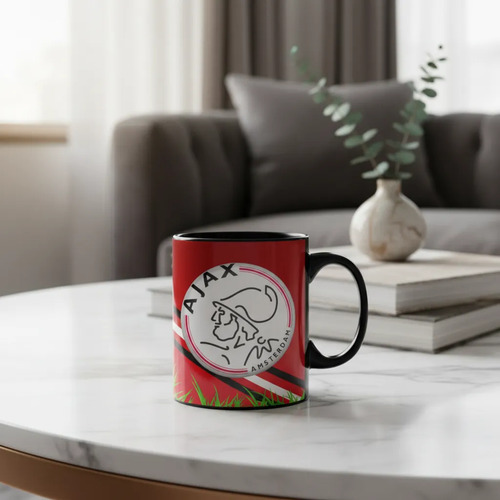 Taza Magica Ajax De Ámsterdam Futbol Holandes Ajacied Negro Fútbol