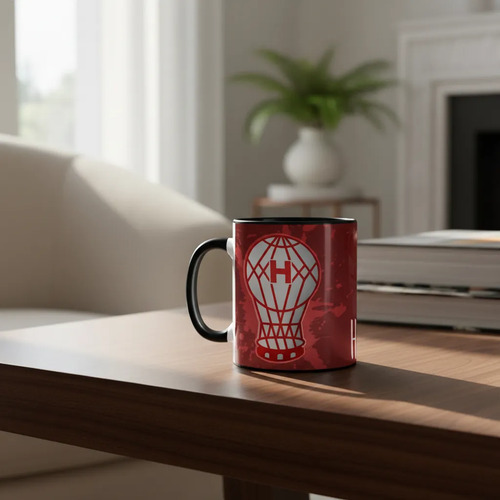 Taza Equipo De Fútbol Argentino Huracán Quemeros Negro Fútbol