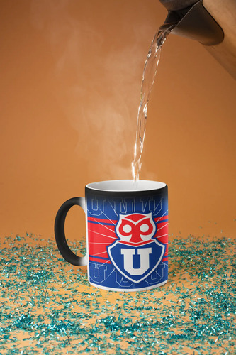 Taza Mágica Universidad De Chile - Futbol Chileno Negro Fútbol