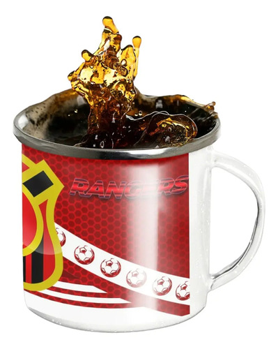 Taza Lechero Enlozado Rangers De Talca Blanco Regalo Rangers De Talca