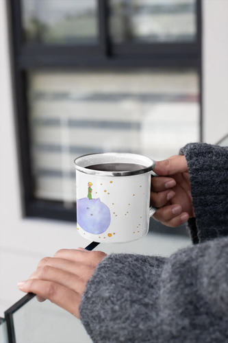 Taza Enlozada Con El Principito En El Desierto Blanco Regalo El Principito