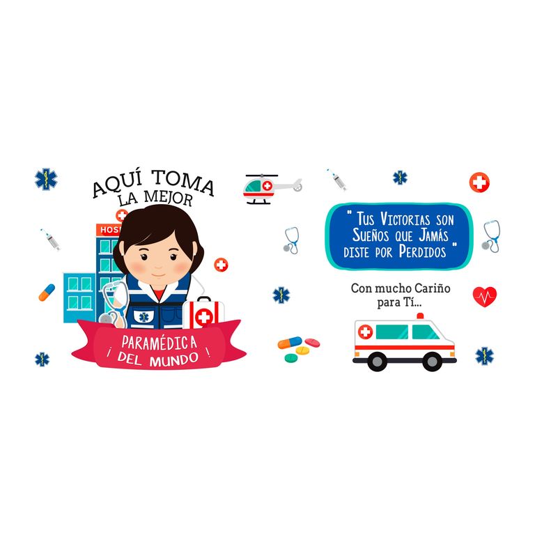 Taza Enlozada Café en Emergencias - Vida de Paramédico M