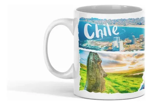 Taza Maravillas De Chile - De Rapa Nui A Patagonia Blanco
