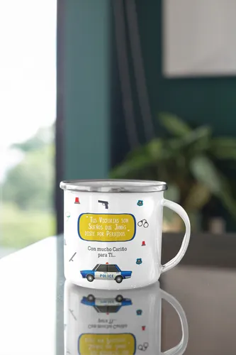 Taza Enlozada Justicia, Orden Y Café