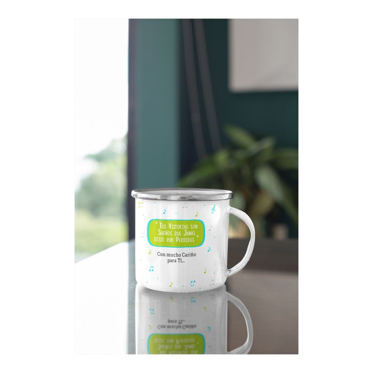 Taza Enlozada Entre Notas y Café - Cantante H