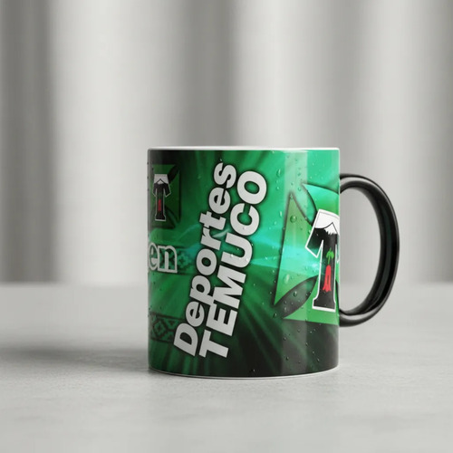 Taza Mágica Club De Deportes Temuco - Futbol Chileno Negro Fútbol