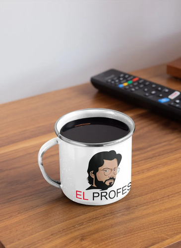 Taza Enlozada El Profesor - Estrategia Y Misterio Blanco La Casa De Papel