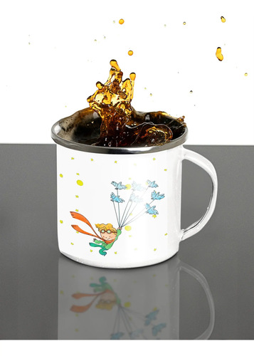 Taza Enlozada El Principito - Aventuras Celestiales Blanco Aventuras Celestiales