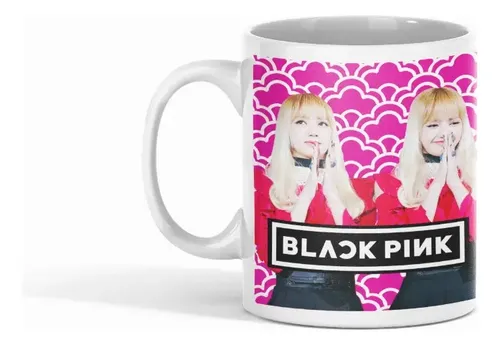 Taza Black Pink Perfecto Para Tu Café Diario Blanco