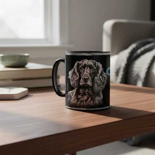 Taza Mágica Mascota Cocker Spaniel Dulzura Y Vivacidad Negro Mascota