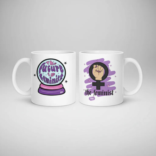 Taza Feminista 8m Lucha Feminista 350 Ml Blanco 8m