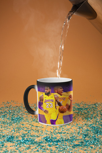 Taza Magica Los Angeles Lakers Kobe Bryant - Nba Negro Nba