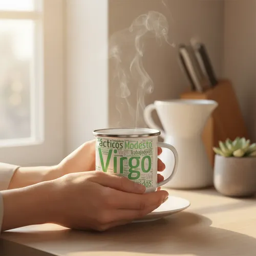 Taza Enlozada Virgo - Perfeccionista Por Excelencia Blanco