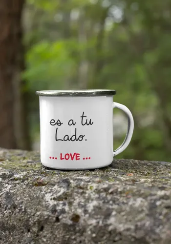 Taza Enlozada Amor En Conserva - Ingredientes Del Corazón Blanco Regalo