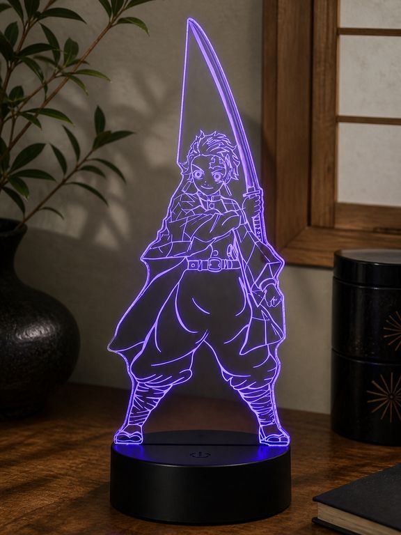 Lámpara Efecto 3D Tanjiro -Demon Slayer