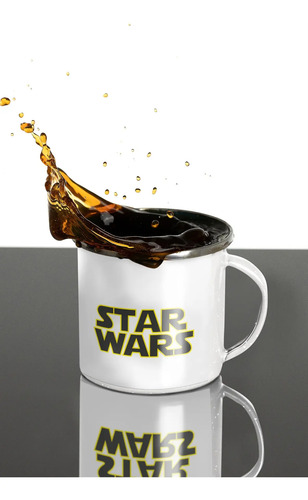 Taza Enlozada Darth Vader - Poder Del Lado Oscuro Blanco Regalo Darth Vader