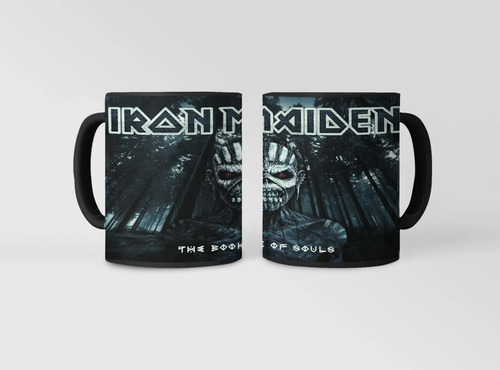 Taza Mágica De Iron Maiden - Bandas De Rock 03 Negro Iron Maiden Eddie