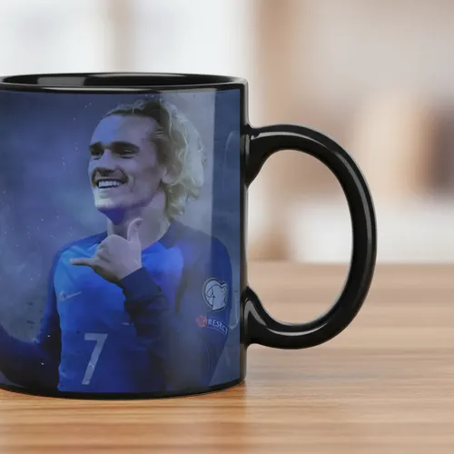 Taza Magica Antonie Griezmann Estrellas Del Futbol Negro Antonie Griezmann