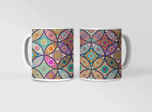 Taza Mandalas - Energía Visual En Transformación Blanco