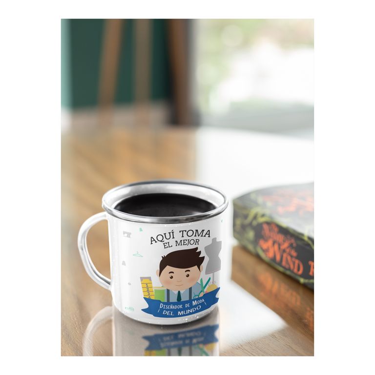 Taza Enlozada Inspiración y Infusiones - Diseñador