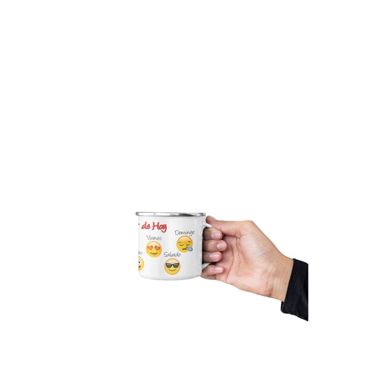 Taza Enlozada Expresiones Diarias en Emoticones