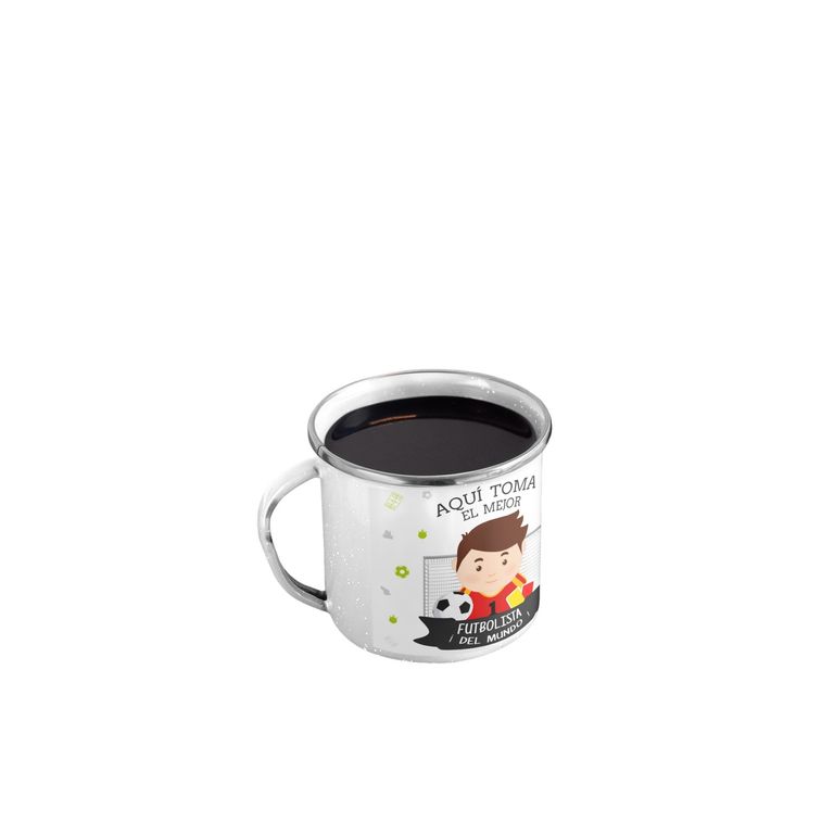 Taza Enlozada Entre Goles y Café - Vida de Futbolista H