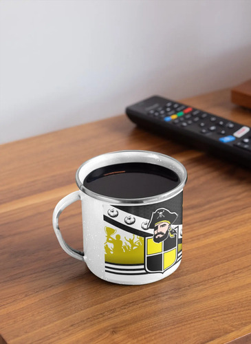 Taza Lechero Enlozado Coquimbo Unido Fútbol Club Chileno Blanco Regalo Coquimbo