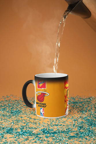 Taza Mágica Miami Heat - D. Wade - Nba Negro Nba