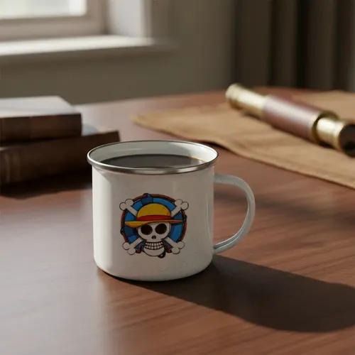 Taza Enlozada Únete A La Tripulación De One Piece Blanco
