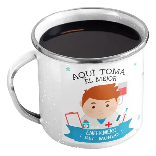 Taza Enlozada Entre Turnos Y Tés - Enfermero