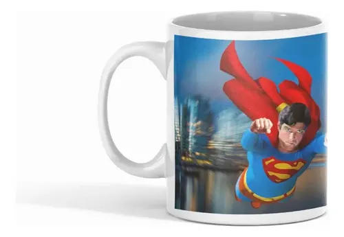 Taza Poderes De Krypton Superman Blanco