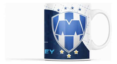 Taza Monterrey Poder Rayado - Futbol Mexicano Blanco