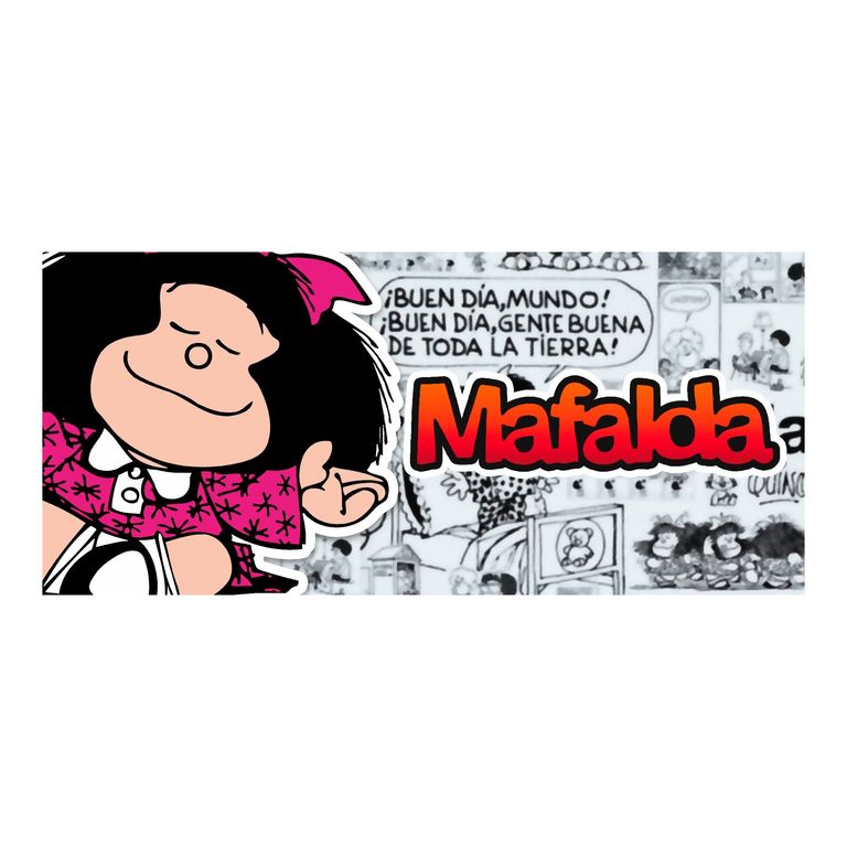 Taza Enlozada Mafalda - Pensamientos y Preguntas
