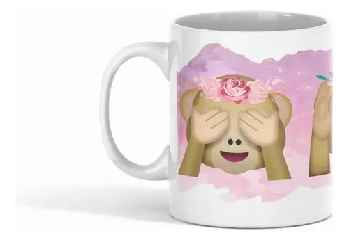 Taza No Ver, No Hablar Blanco