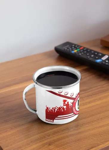 Taza Lechero Enlozado Club Unión San Felipe Fútbol Chileno Blanco Regalo Club