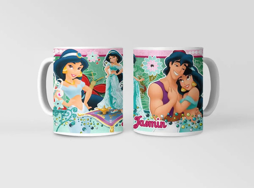 Taza Descubre El Mundo De Aladino Con Jasmin Blanco