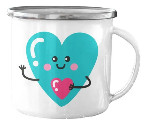Taza Enlozada Corazón Mi Lugar Favorito - Refugio De Amor Blanco Regalo Refugio